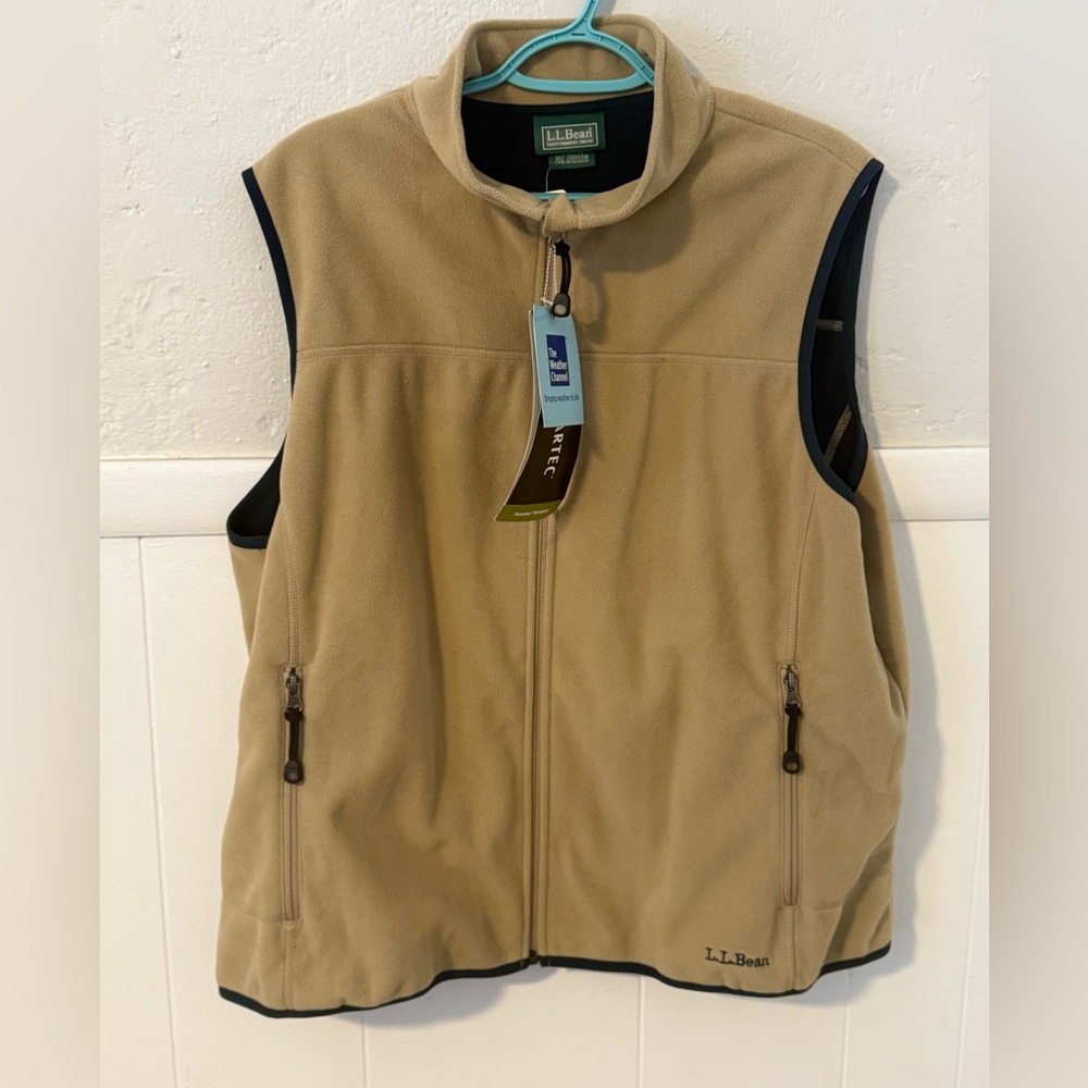 L.L. Bean Tan Fleece Vest